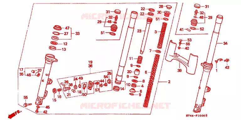 VOOR VORK Honda MOTO 1500 GOLD-WING 1993  GL1500AP