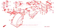 ACHTERSPATBORD  voor Honda GL 1500 GOLD WING 1989