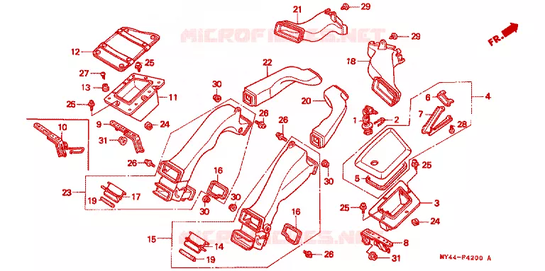LUCHTKANAAL Honda MOTO 1500 GOLD-WING 1993  GL1500SEP