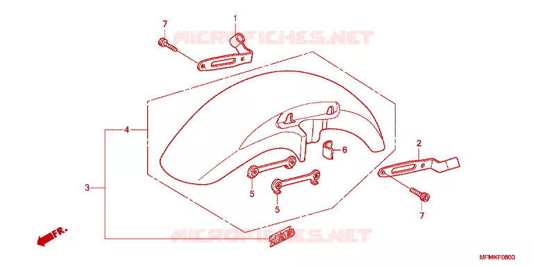VOORSPATBORD Honda MOTO 400 CB 2011  CB400SB