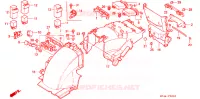 ACHTERSPATBORD  voor Honda GL 1500 GOLD WING ASPENCADE 1992