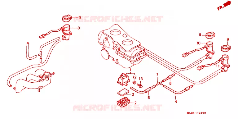 LUCHTINJECTIE SOLENOIDEKLEP Honda MOTO 1500 GOLD-WING 1998  GL1500AW