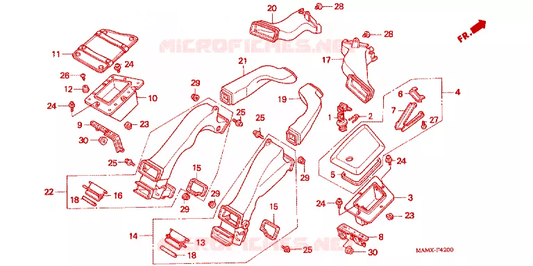 LUCHTKANAAL Honda MOTO 1500 GOLD-WING 1999  GL1500AX