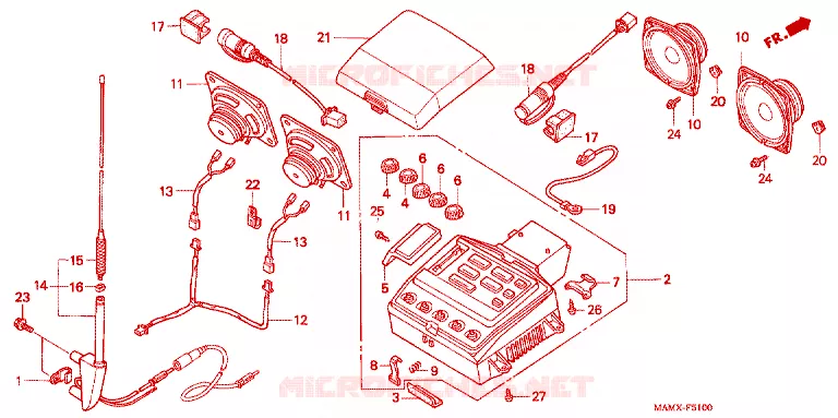 RADIO Honda MOTO 1500 GOLD-WING 1999  GL1500AX