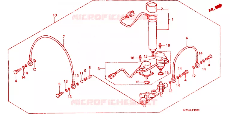 LUCHTDISTRIBUTEUR Honda MOTO 1500 GOLD-WING 2000  GL1500AY