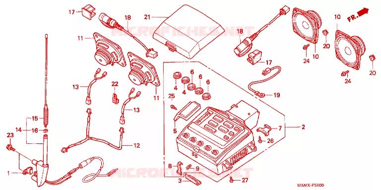 RADIO Honda MOTO 1500 GOLD-WING 2000  GL1500AY