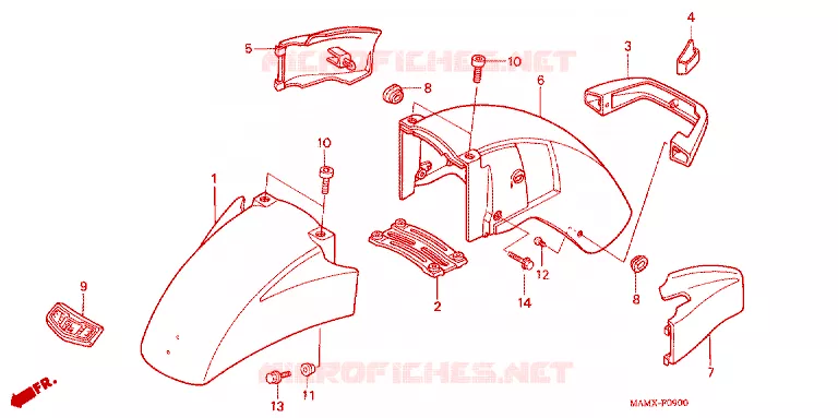 VOORSPATBORD Honda MOTO 1500 GOLD-WING 2000  GL1500AY