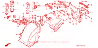 ACHTERSPATBORD  voor Honda GL 1500 GOLD WING 1989