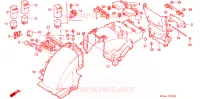 ACHTERSPATBORD  voor Honda GL 1500 GOLD WING ASPENCADE 1992