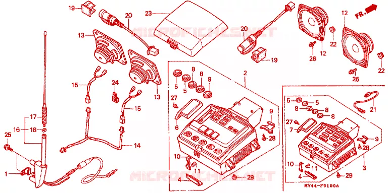 RADIO Honda MOTO 1500 GOLD-WING 1993  GL1500AP