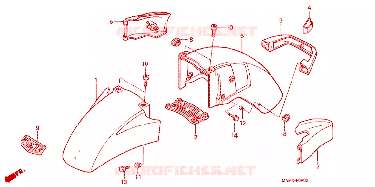 VOORSPATBORD Honda MOTO 1500 GOLD-WING 1999  GL1500AX