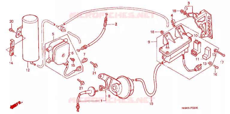 KRUISKLEP/ACTUATOR Honda MOTO 1500 GOLD-WING 2000  GL1500AY