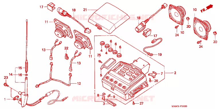 RADIO Honda MOTO 1500 GOLD-WING 2000  GL1500AY