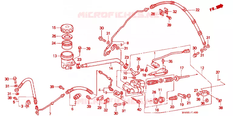 REMPOMP ACHTER Honda MOTO 1500 GOLD-WING 2000  GL1500AY