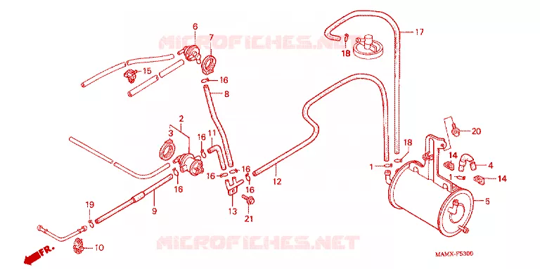 VERDAMPING BUS Honda MOTO 1500 GOLD-WING 2000  GL1500AY