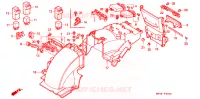 ACHTERSPATBORD  voor Honda GL 1500 GOLD WING ASPENCADE 1993