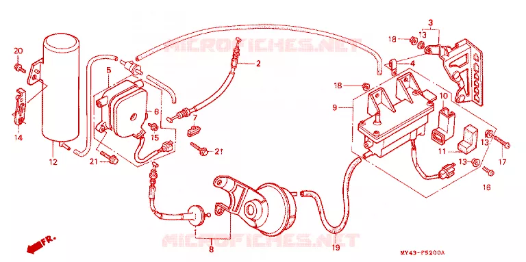 KRUISKLEP/ACTUATOR Honda MOTO 1500 GOLD-WING 1993  GL1500AP