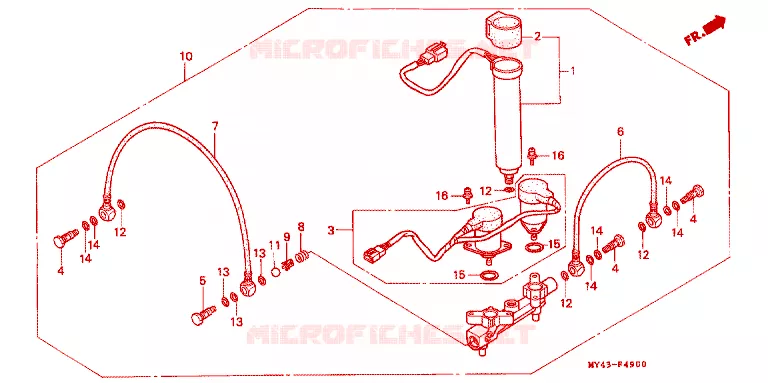 LUCHTDISTRIBUTEUR Honda MOTO 1500 GOLD-WING 1993  GL1500AP