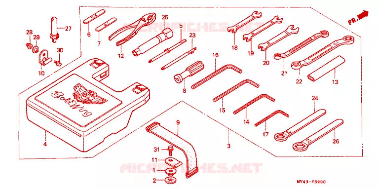 GEREEDSCHAP Honda MOTO 1500 GOLD-WING 1994  GL1500AR