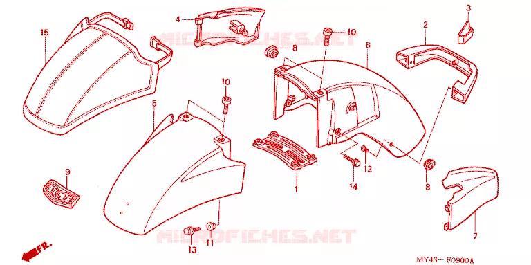 VOORSPATBORD Honda MOTO 1500 GOLD-WING 1994  GL1500AR