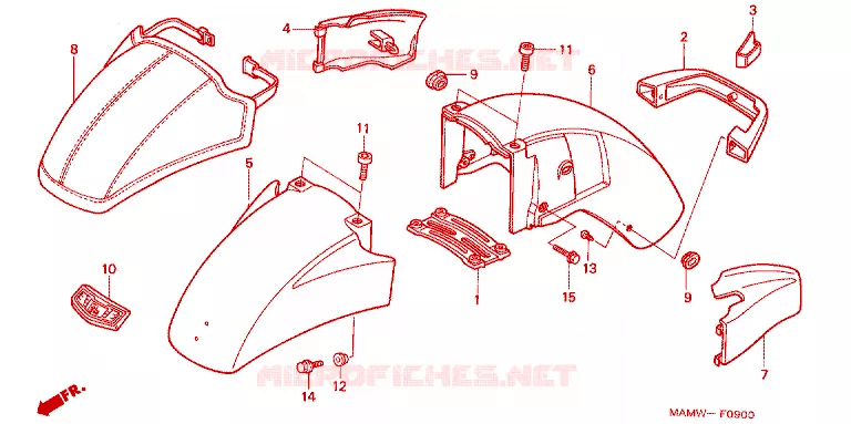 VOORSPATBORD Honda MOTO 1500 GOLD-WING 1996  GL1500AT