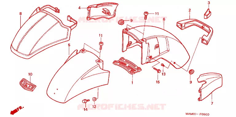 VOORSPATBORD Honda MOTO 1500 GOLD-WING 1996  GL1500SET
