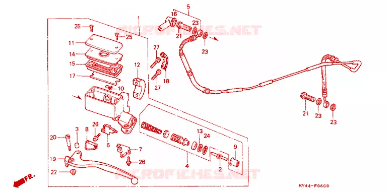 POMP Honda MOTO 1500 GOLD-WING 1993  GL1500IP