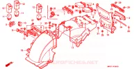 ACHTERSPATBORD  voor Honda GL 1500 GOLD WING INTERSTATE 1991