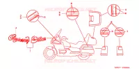 STICKERS voor Honda GL 1500 GOLD WING INTERSTATE 1991