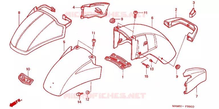 VOORSPATBORD Honda MOTO 1500 GOLD-WING 1996  GL1500IT