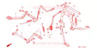 HOOFD STANDAARD/REMPEDAAL voor Honda GL 1500 GOLD WING SE 1993
