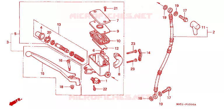 REMPOMP VOOR Honda MOTO 1500 GOLD-WING 1993  GL1500SEP