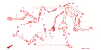 HOOFD STANDAARD/REMPEDAAL voor Honda GL 1500 GOLD WING SE 1994