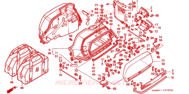 ZADELTAS Honda MOTO 1500 GOLD-WING 1998  GL1500SEW