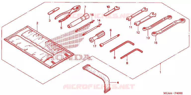 GEREEDSCHAP Honda MOTO 1800 GOLD-WING 2009  GL18009