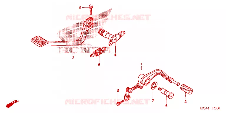 PEDAAL Honda MOTO 1800 GOLD-WING 2001  GL1800A1
