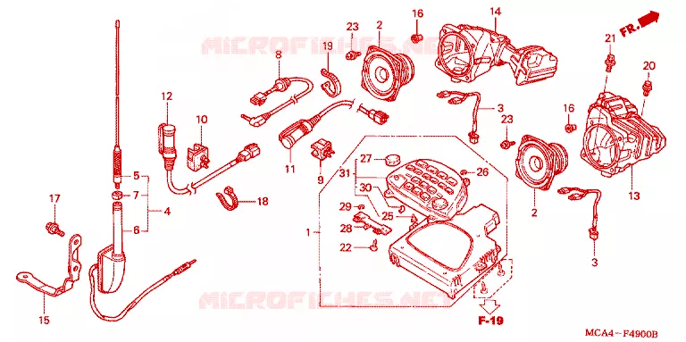 RADIO Honda MOTO 1800 GOLD-WING 2001  GL1800A1