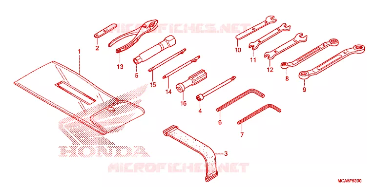 GEREEDSCHAP Honda MOTO 1800 GOLD-WING 2012  GL1800C