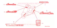 EMBLEEM/STREEP voor Honda LEAD 50 BLUE 1993