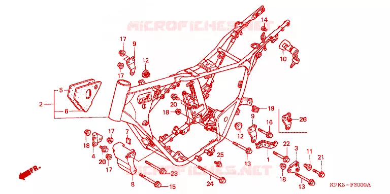 FRAME CHASSIS Honda MOTO 200 PHANTOM 2005  TA2006