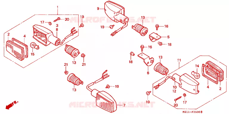 KNIPPERLICHT Honda MOTO 1000 CB 1993  CB1000FP_J