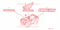 EMBLEEM/STREEP voor Honda FOURTRAX 650 RINCON 2005