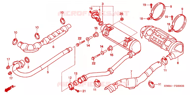 UITLAATDEMPER Honda ATV 650 FOURTRAX 2004  TRX650FGA4