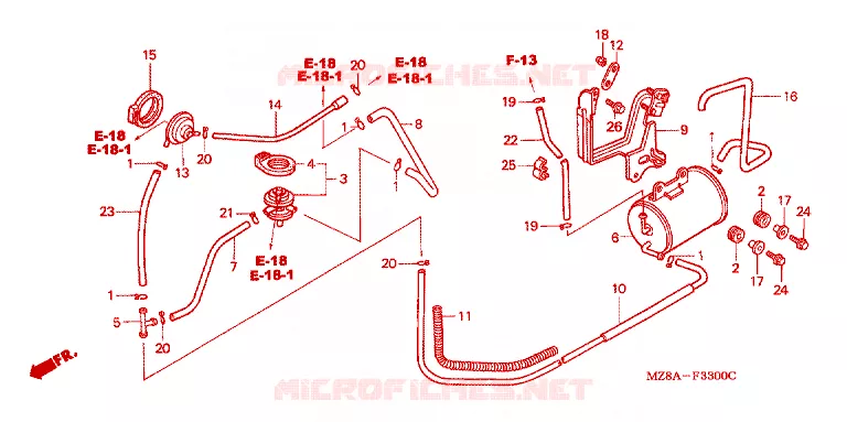 VERDAMPING BUS Honda MOTO 600 SHADOW 2002  VT600CD2