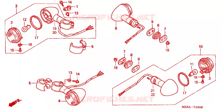 KNIPPERLICHT Honda MOTO 600 SHADOW 2003  VT600CD3