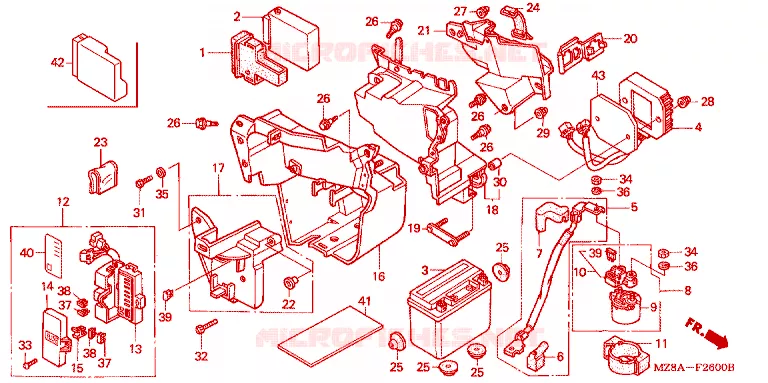 ACCU/ACCUVAK Honda MOTO 600 SHADOW 2003  VT600CD3