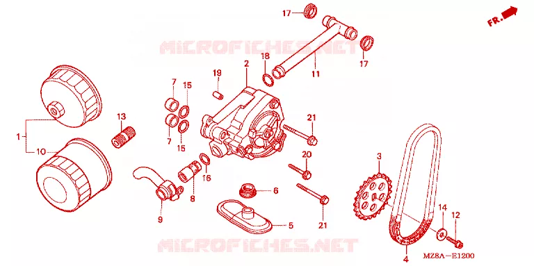 OLIEPOMP Honda MOTO 600 SHADOW 2003  VT600CD3