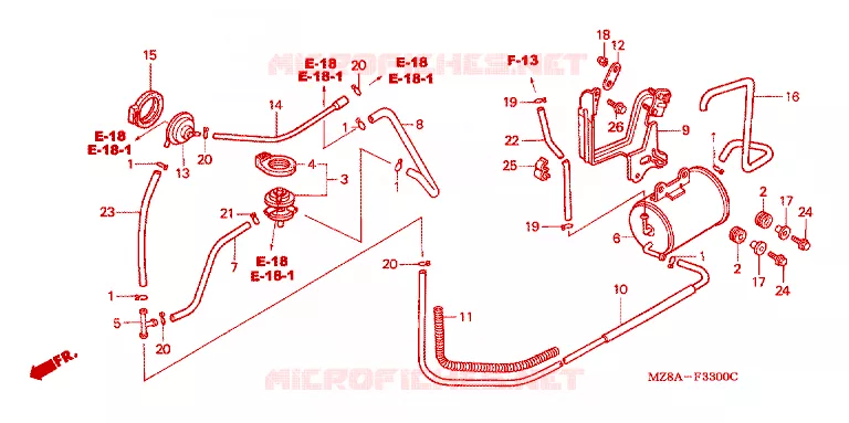 VERDAMPING BUS Honda MOTO 600 SHADOW 2003  VT600CD3