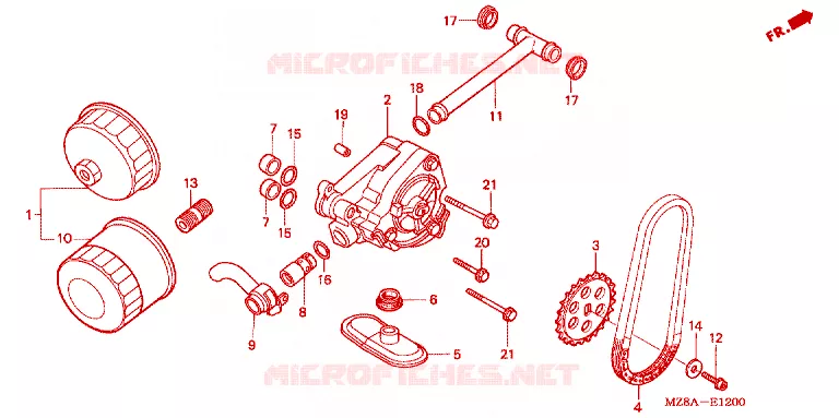 OLIEPOMP Honda MOTO 600 SHADOW 2004  VT600CD4