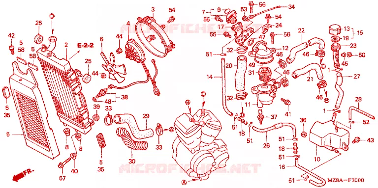 RADIATOR Honda MOTO 600 SHADOW 2004  VT600CD4